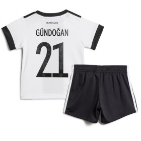 Baby Fußballbekleidung Deutschland Ilkay Gundogan #21 Heimtrikot WM 2022 Kurzarm (+ kurze hosen)